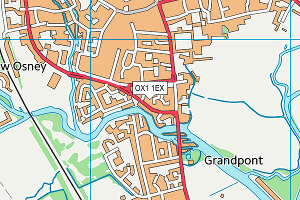 OX1 1EX map - OS VectorMap District (Ordnance Survey)