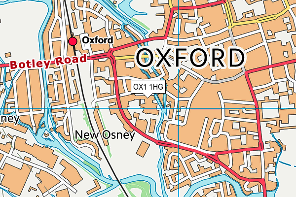 OX1 1HG map - OS VectorMap District (Ordnance Survey)