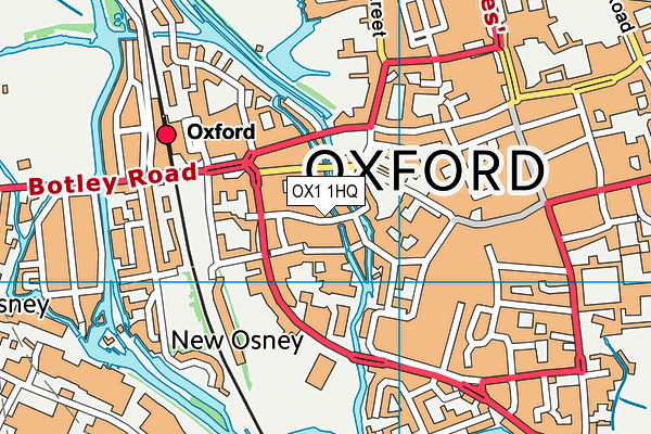 OX1 1HQ map - OS VectorMap District (Ordnance Survey)