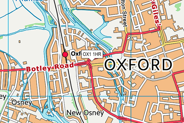 OX1 1HR map - OS VectorMap District (Ordnance Survey)