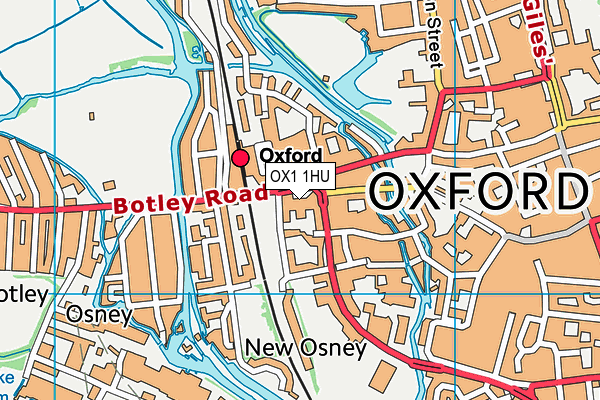 OX1 1HU map - OS VectorMap District (Ordnance Survey)