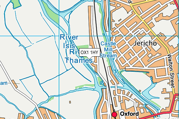 OX1 1HY map - OS VectorMap District (Ordnance Survey)