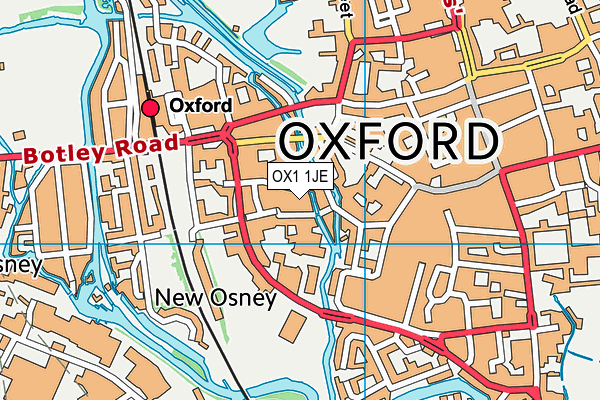 OX1 1JE map - OS VectorMap District (Ordnance Survey)