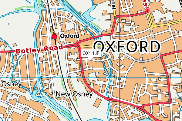 OX1 1JF map - OS VectorMap District (Ordnance Survey)