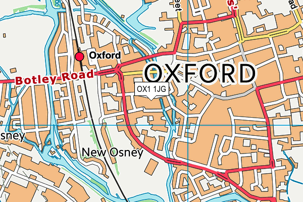 OX1 1JG map - OS VectorMap District (Ordnance Survey)
