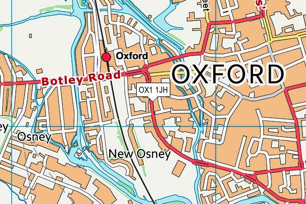 OX1 1JH map - OS VectorMap District (Ordnance Survey)
