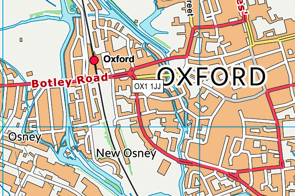 OX1 1JJ map - OS VectorMap District (Ordnance Survey)