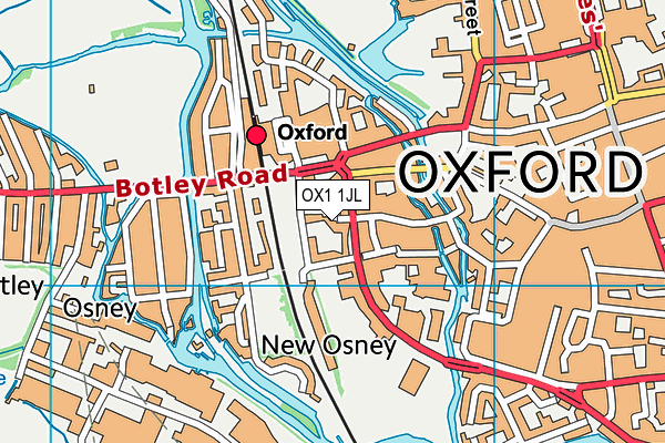 OX1 1JL map - OS VectorMap District (Ordnance Survey)