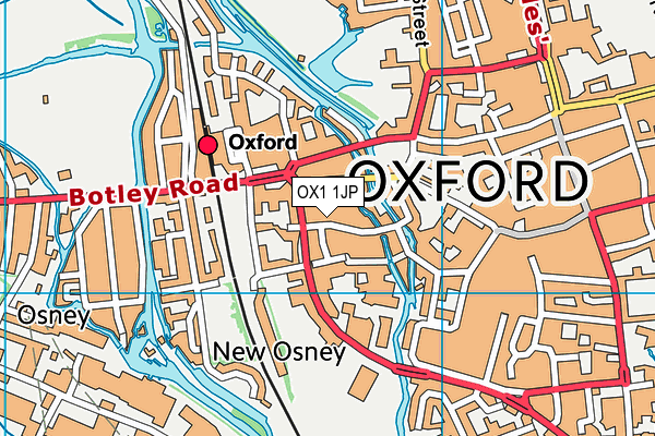 OX1 1JP map - OS VectorMap District (Ordnance Survey)