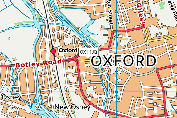 OX1 1JQ map - OS VectorMap District (Ordnance Survey)