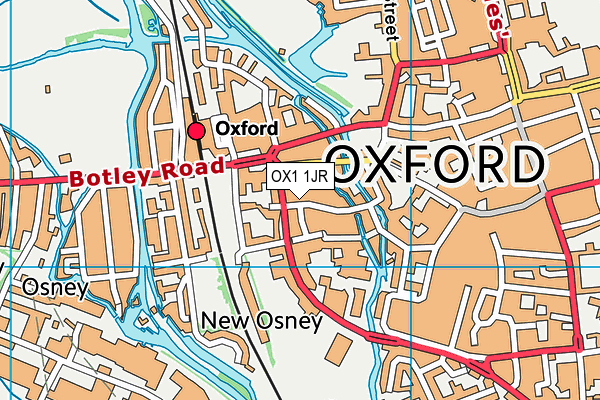 OX1 1JR map - OS VectorMap District (Ordnance Survey)