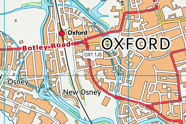 OX1 1JS map - OS VectorMap District (Ordnance Survey)