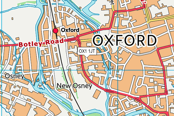 OX1 1JT map - OS VectorMap District (Ordnance Survey)