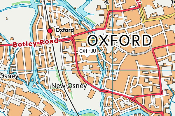 OX1 1JU map - OS VectorMap District (Ordnance Survey)