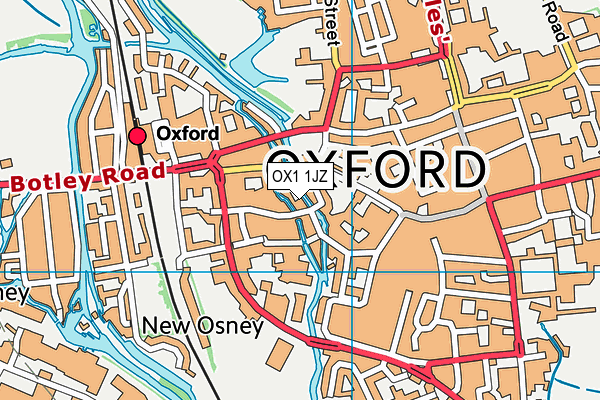 OX1 1JZ map - OS VectorMap District (Ordnance Survey)