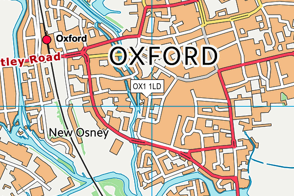 OX1 1LD map - OS VectorMap District (Ordnance Survey)