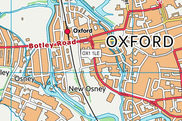 OX1 1LE map - OS VectorMap District (Ordnance Survey)