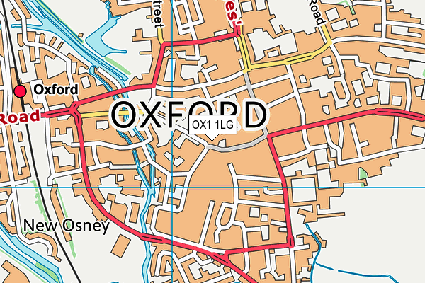 OX1 1LG map - OS VectorMap District (Ordnance Survey)