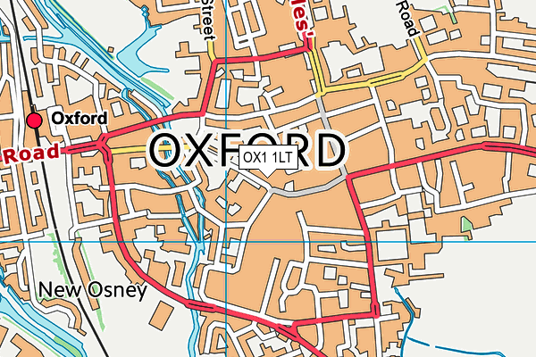 OX1 1LT map - OS VectorMap District (Ordnance Survey)