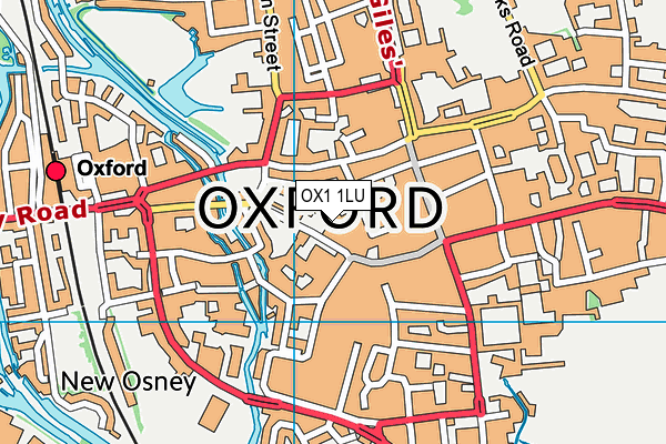 OX1 1LU map - OS VectorMap District (Ordnance Survey)