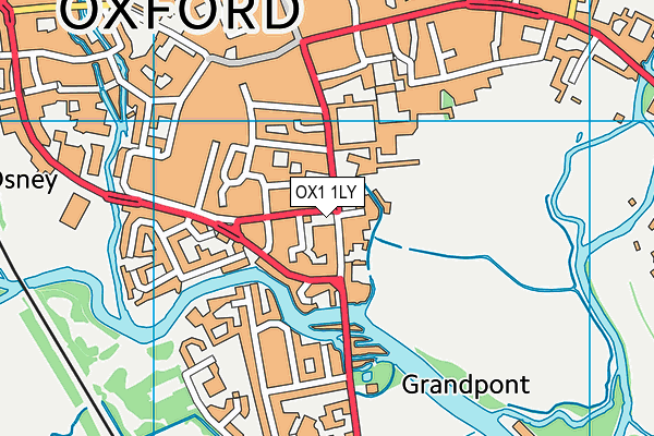 OX1 1LY map - OS VectorMap District (Ordnance Survey)