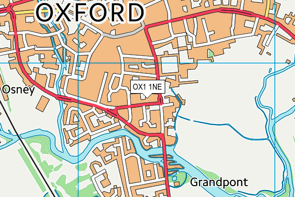 OX1 1NE map - OS VectorMap District (Ordnance Survey)
