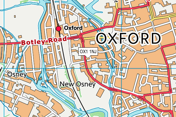 OX1 1NJ map - OS VectorMap District (Ordnance Survey)
