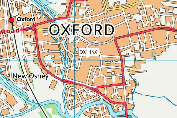 OX1 1NX map - OS VectorMap District (Ordnance Survey)