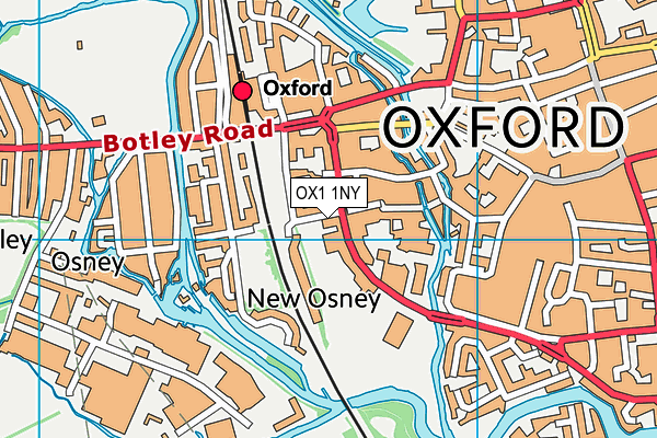 OX1 1NY map - OS VectorMap District (Ordnance Survey)