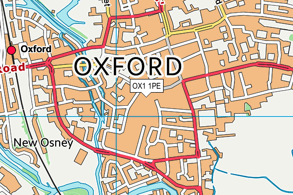 OX1 1PE map - OS VectorMap District (Ordnance Survey)