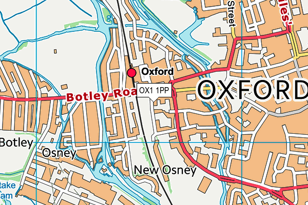 OX1 1PP map - OS VectorMap District (Ordnance Survey)