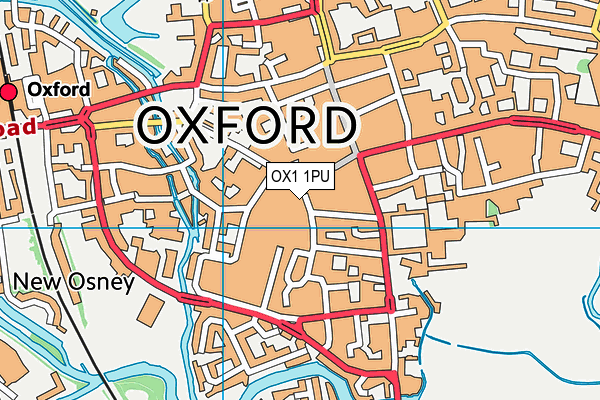 OX1 1PU map - OS VectorMap District (Ordnance Survey)