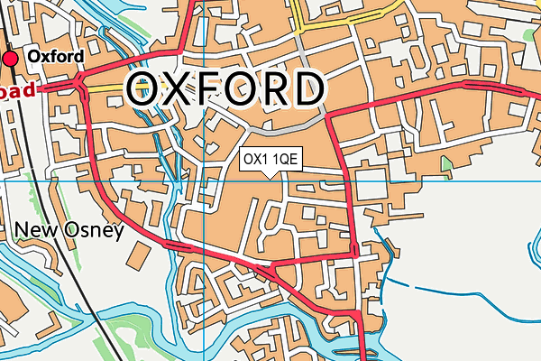 OX1 1QE map - OS VectorMap District (Ordnance Survey)