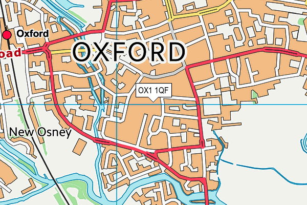 OX1 1QF map - OS VectorMap District (Ordnance Survey)