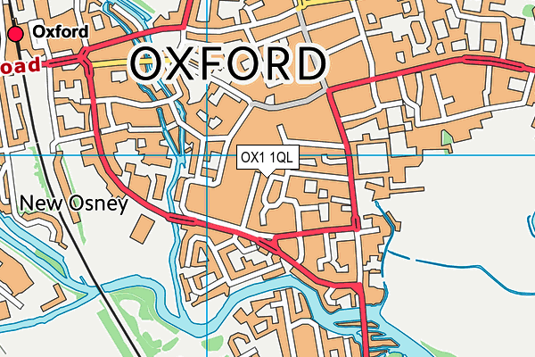 OX1 1QL map - OS VectorMap District (Ordnance Survey)
