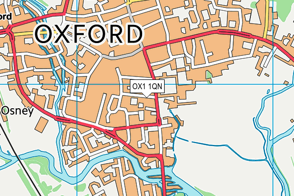 OX1 1QN map - OS VectorMap District (Ordnance Survey)