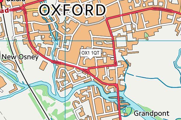 OX1 1QT map - OS VectorMap District (Ordnance Survey)