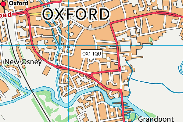 OX1 1QU map - OS VectorMap District (Ordnance Survey)