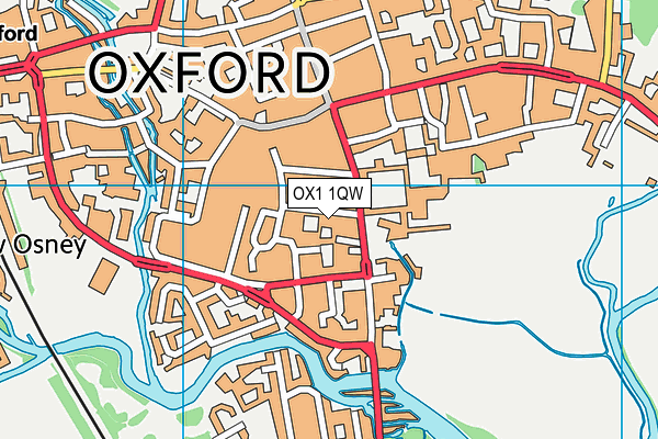 OX1 1QW map - OS VectorMap District (Ordnance Survey)