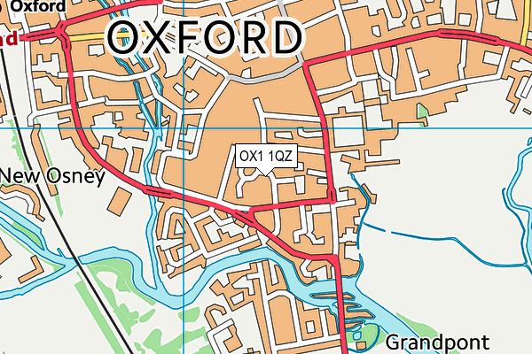 OX1 1QZ map - OS VectorMap District (Ordnance Survey)