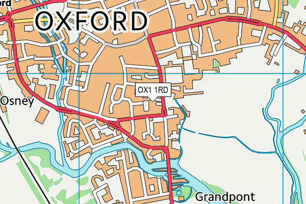 OX1 1RD map - OS VectorMap District (Ordnance Survey)