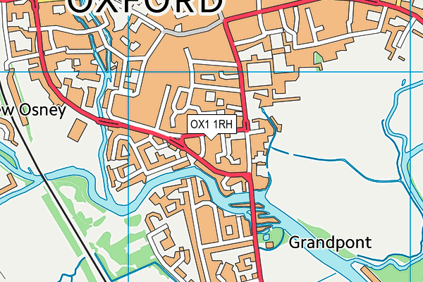 OX1 1RH map - OS VectorMap District (Ordnance Survey)