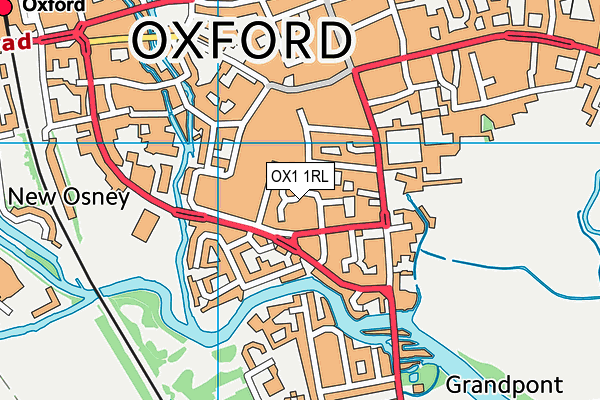 OX1 1RL map - OS VectorMap District (Ordnance Survey)
