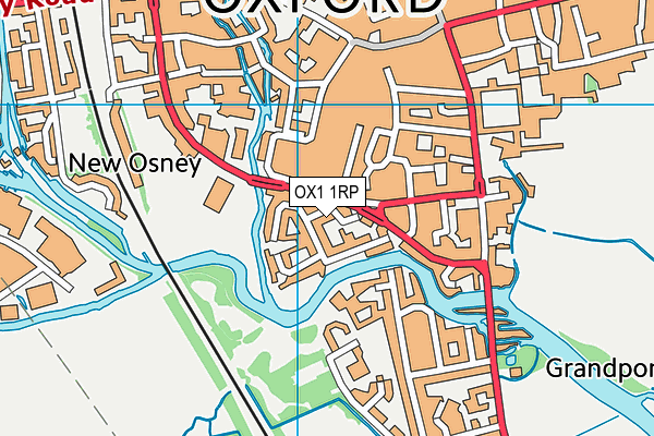 OX1 1RP map - OS VectorMap District (Ordnance Survey)