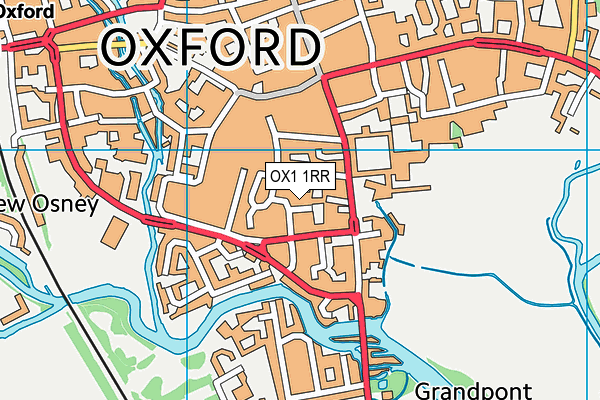 OX1 1RR map - OS VectorMap District (Ordnance Survey)