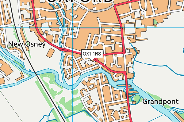OX1 1RS map - OS VectorMap District (Ordnance Survey)