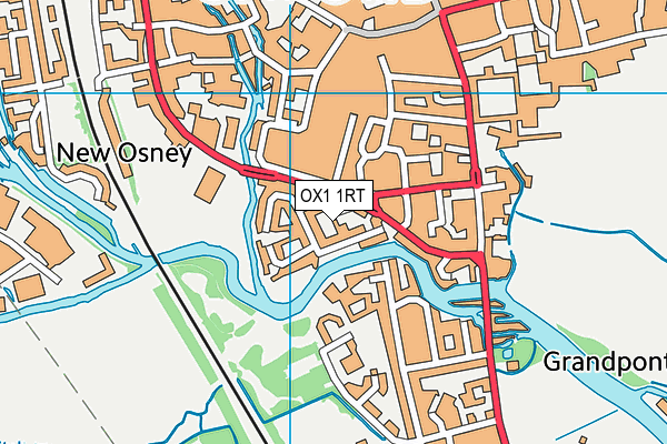 OX1 1RT map - OS VectorMap District (Ordnance Survey)