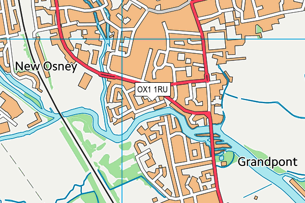 OX1 1RU map - OS VectorMap District (Ordnance Survey)