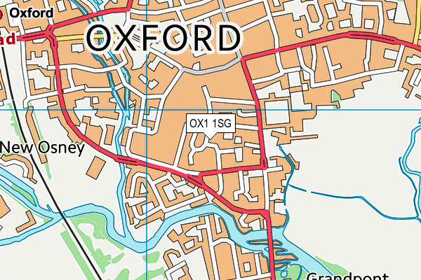OX1 1SG map - OS VectorMap District (Ordnance Survey)