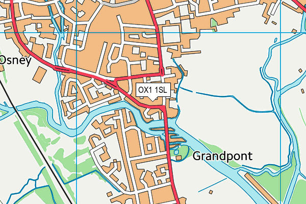 OX1 1SL map - OS VectorMap District (Ordnance Survey)